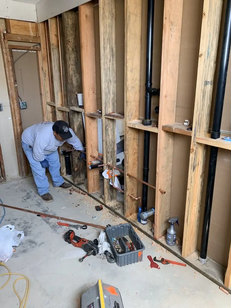 Commercial rough-in plumbing for Gas Line Repair in Leidighs